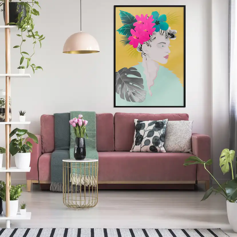 Poster Artgeist Affisch Flowers In The Hair