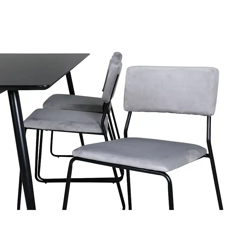 Matgrupp Venture Home Silvia med 6 Kungshamn Stolar Sammet