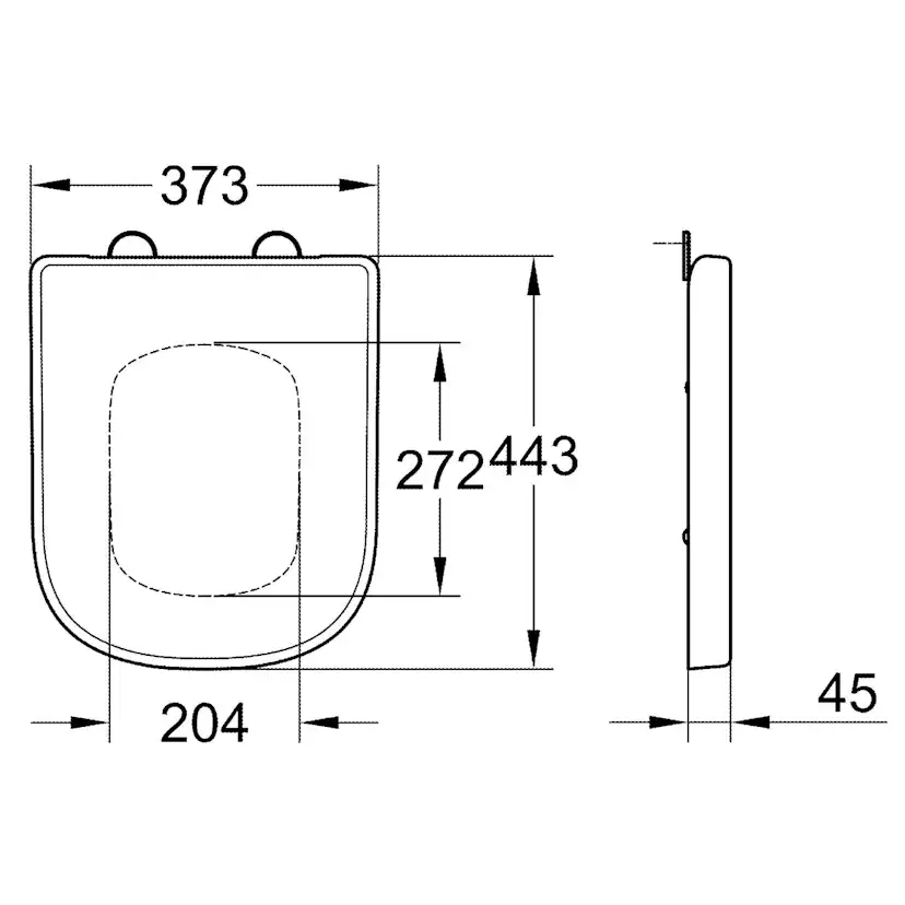 Vägghängd Toalettstol Grohe Euro Ceramic 39328 Komplett