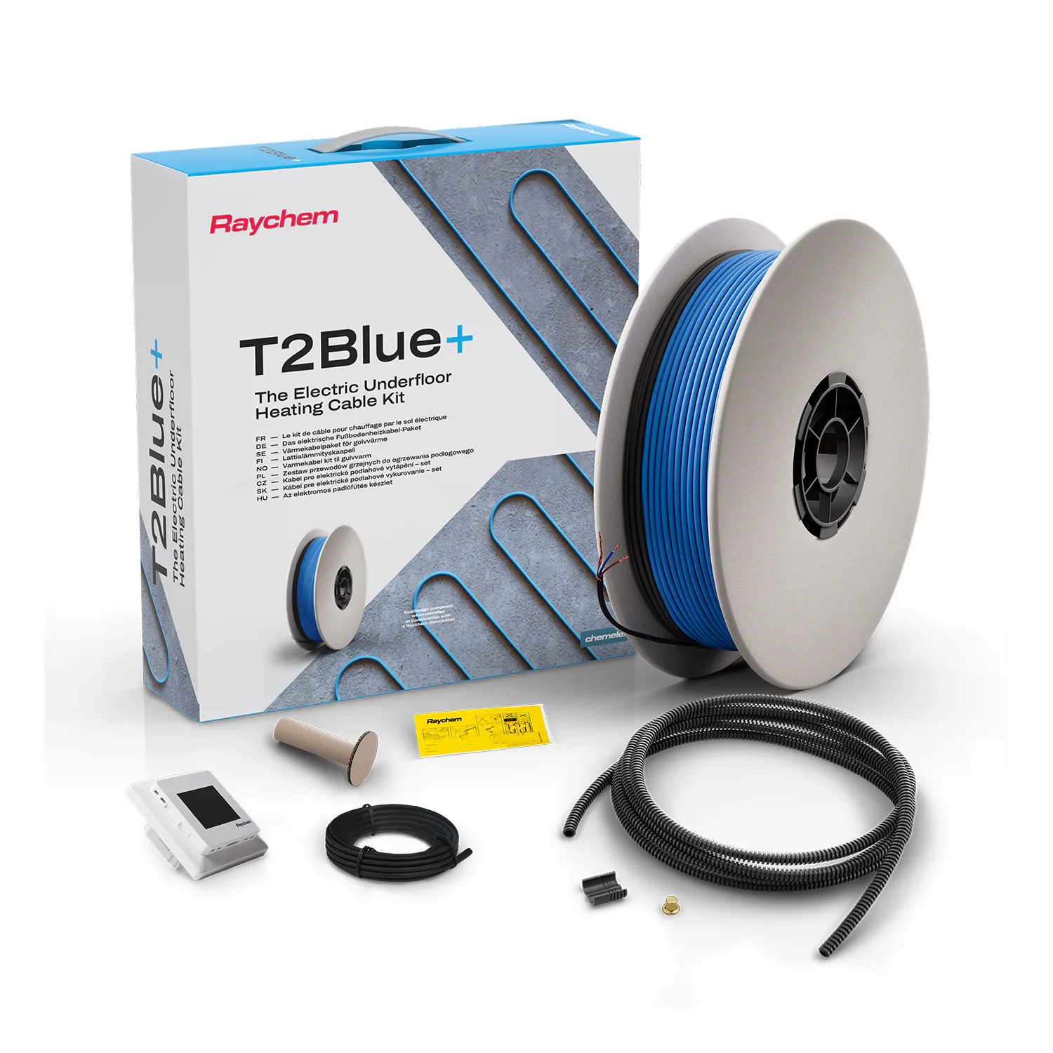 Golvvärmekabel Raychem T2Blue+ 7 W/m Med SENZ WIFI-Termostat 15m, 105W, 230V