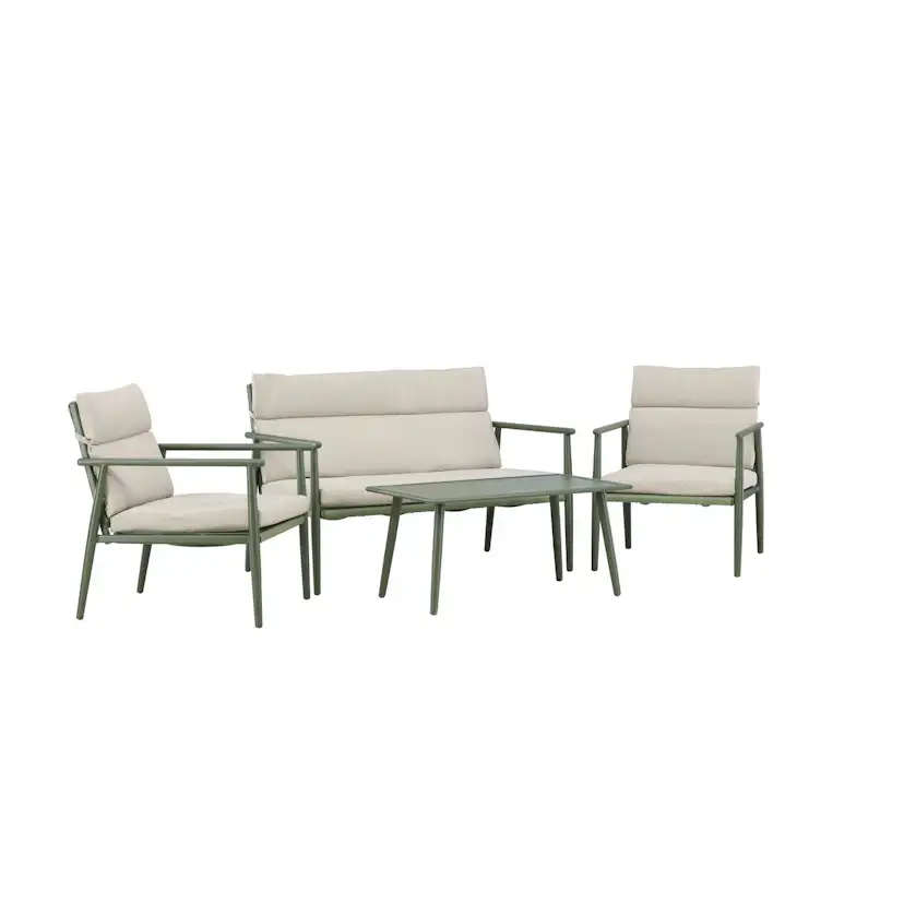 Mazzaro Sofa Set - Green / Beige Grön