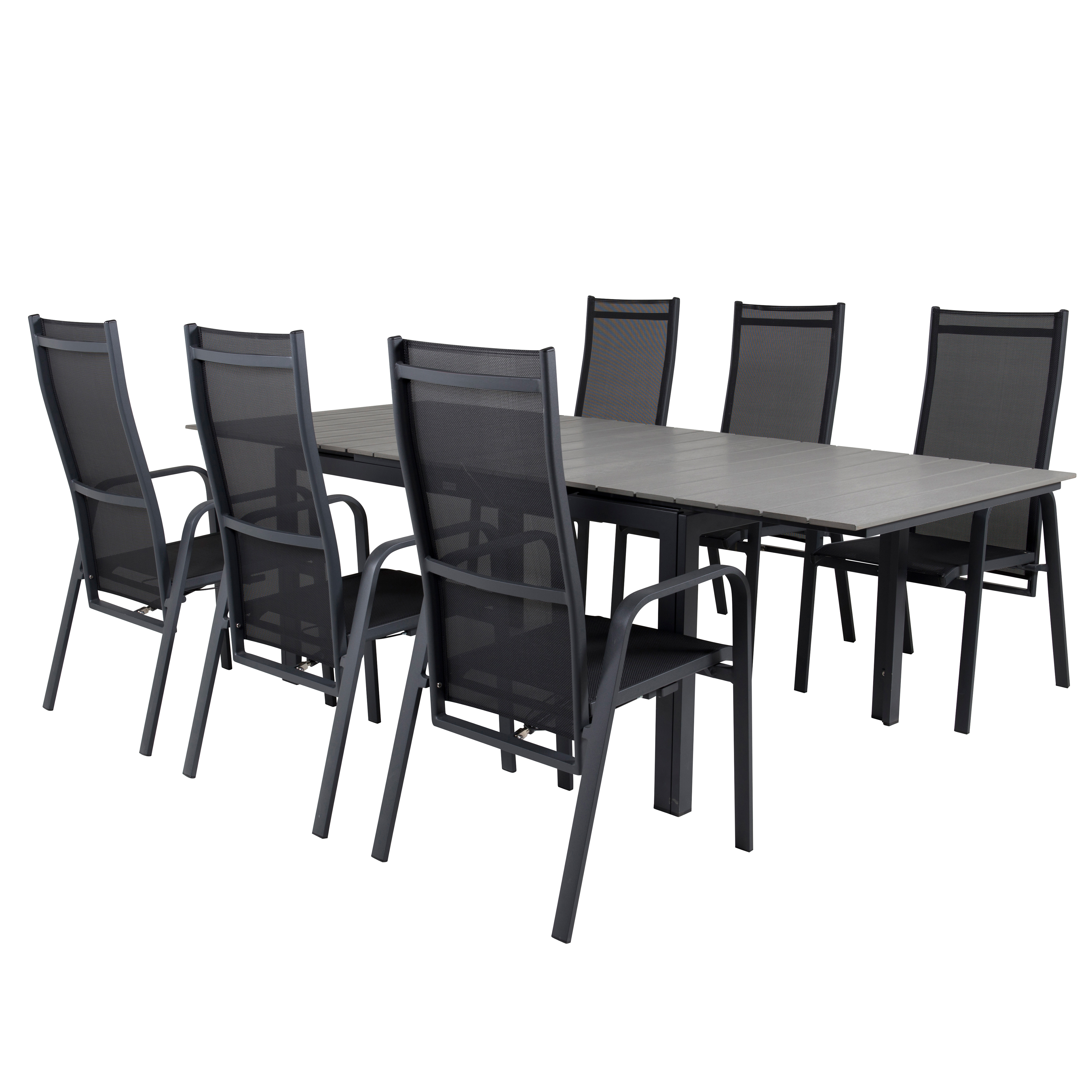 Matgrupp Venture Home Lova 160/240 med 6 Copacabana Stolar