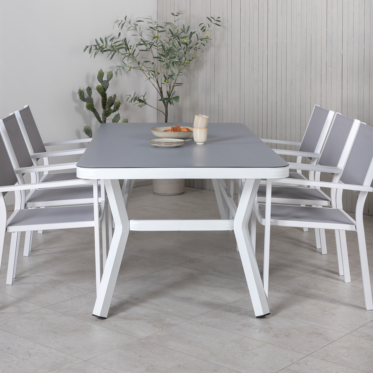 Matgrupp Venture Home Virya 160x90 med 6 Copacabana Stapelstolar