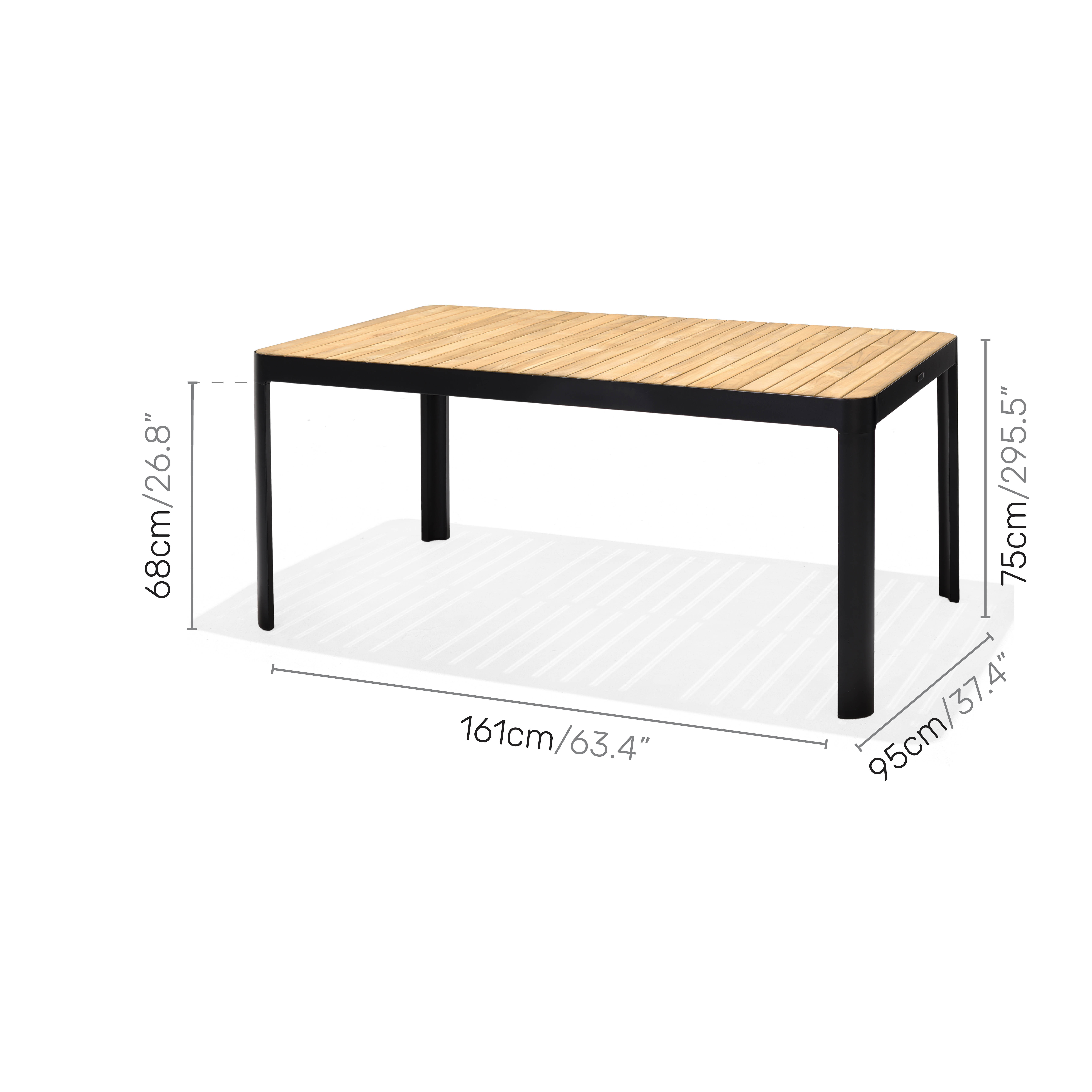 Matgrupp LifestyleGarden Portals 160 cm med 6 Lite Stolar