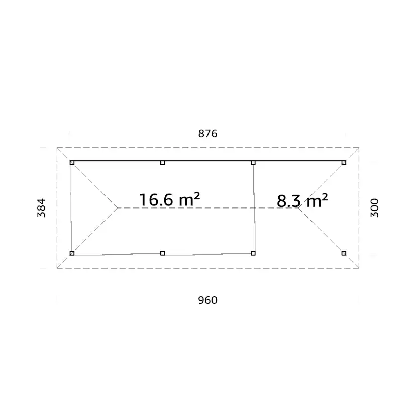 Uterum Palmako Bianca 24,9 m2 Set 518 Slide Plus