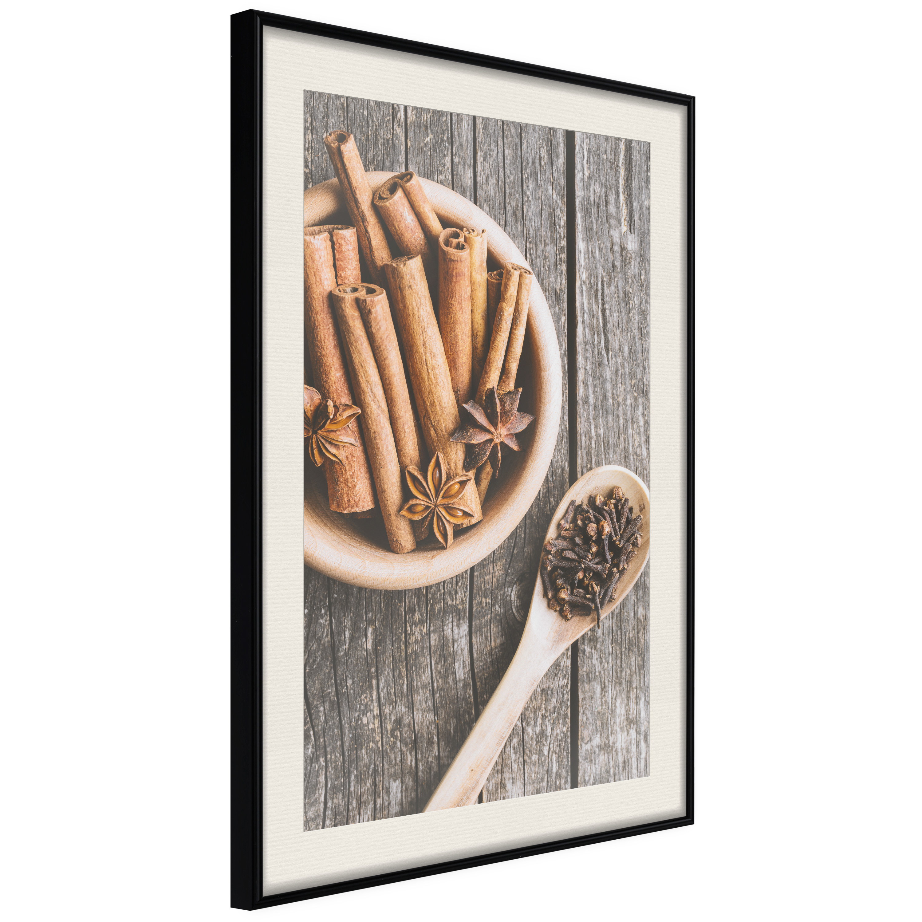 Affisch - Smell of Spices [Poster] 40x60 Svart ram med passepartout, 40x60 cm
