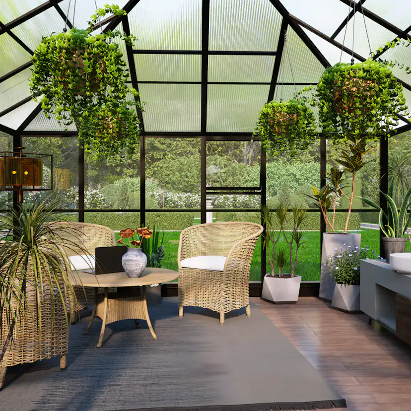 Växthus Metalcraft Gazebo 17,6m² Premium 4 mm Säkerhetsglas