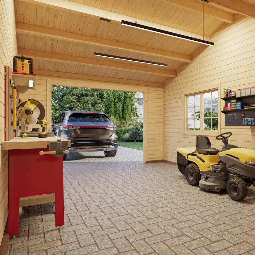 Garage Palmako Roger med Carport 36,5 m2