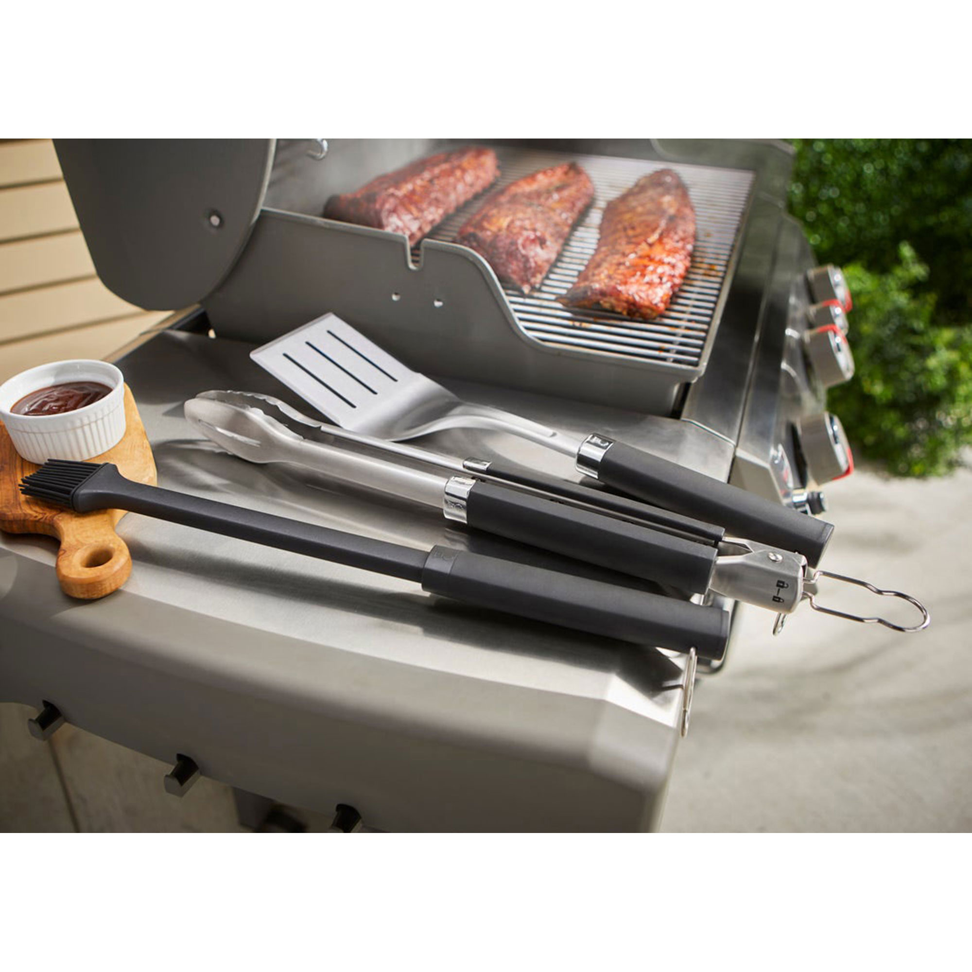 Redskapsset Weber Precision 3-delar: Grillspade, Tång & Pensel