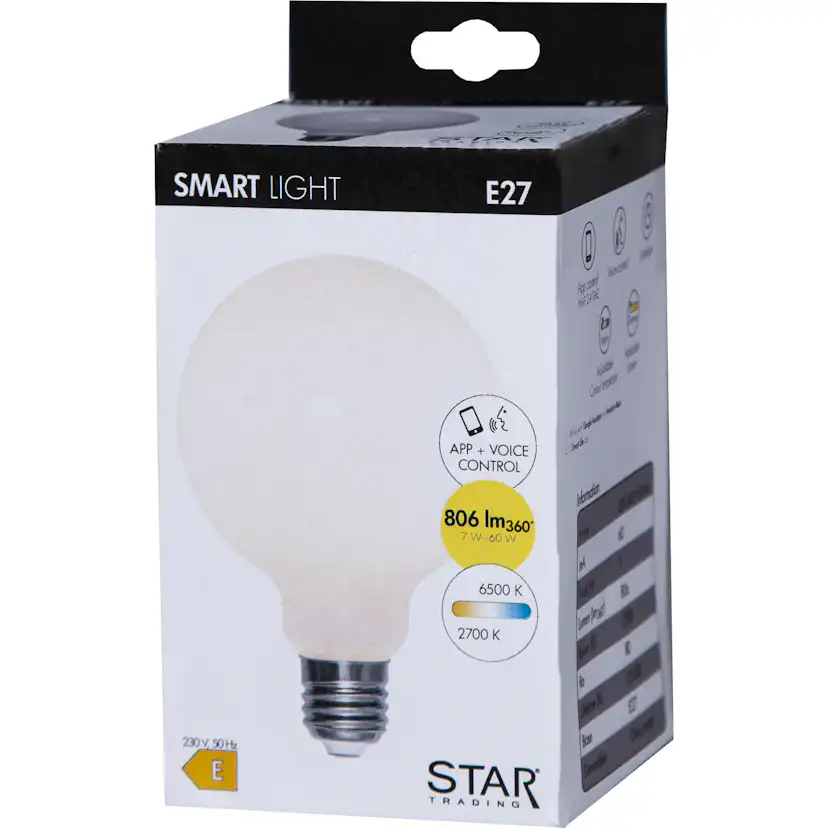 LED-lampa Star Trading E27 G95 Smart Bulb 7W