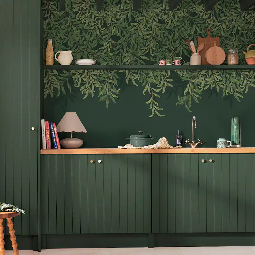 Fototapet William Morris At Home Willow Bough Deep Green