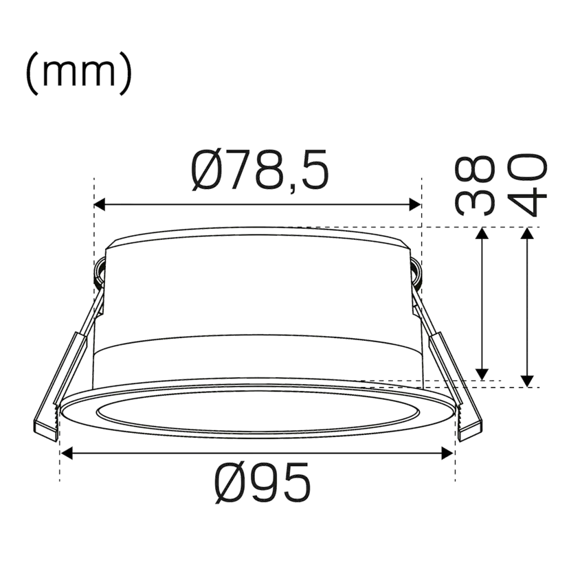 LED-downlight Hide-a-lite Level Quick ISO Svart