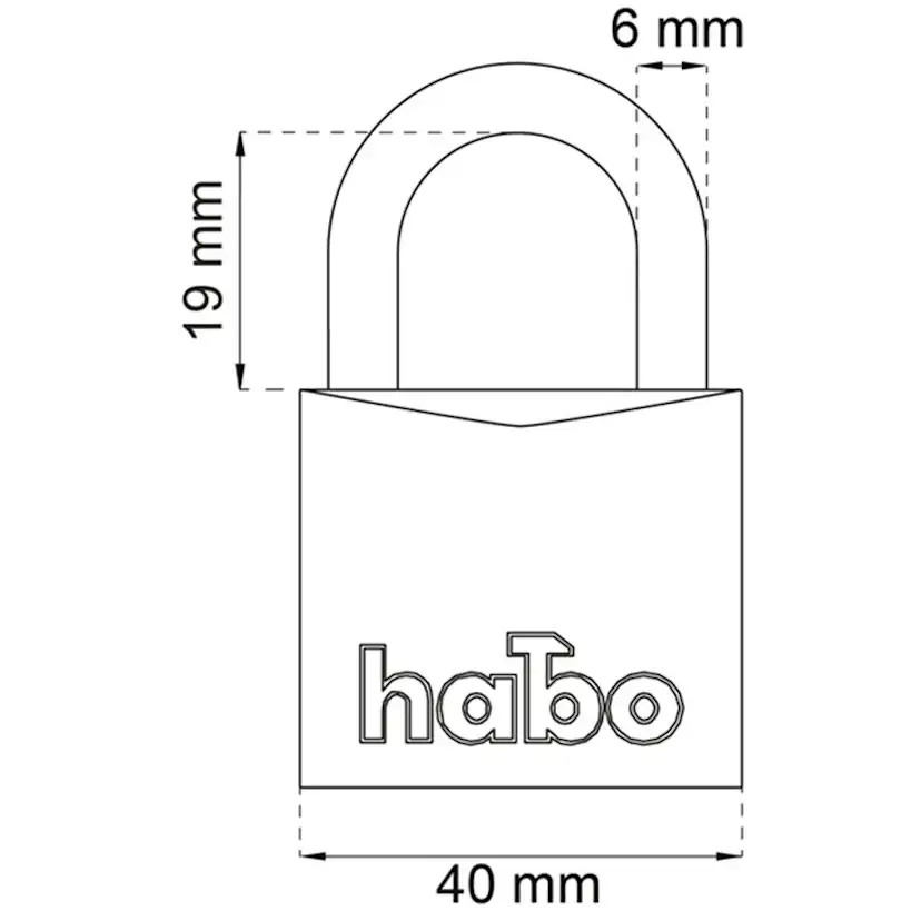 Hänglås Habo 903-1 Klass 1, 2-Pack