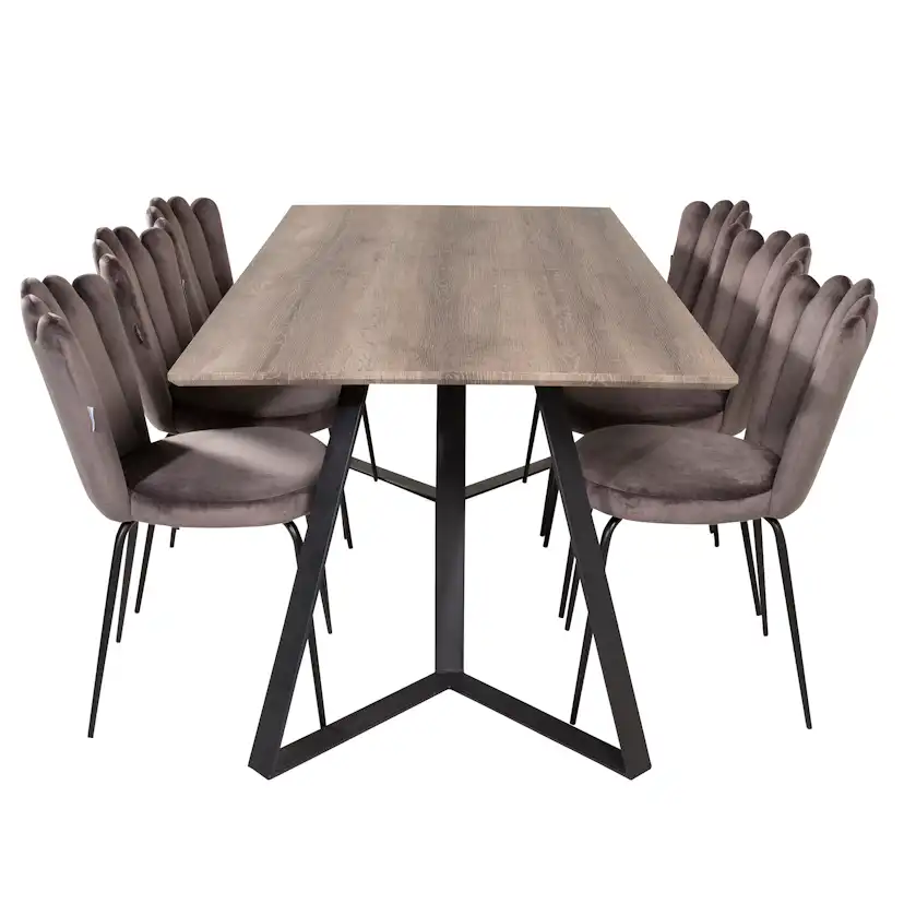 Matgrupp furniture/fashion Madde med 6 Limhamn Light Stolar