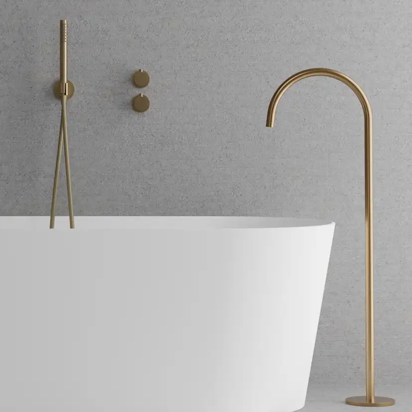 Badkarsblandare Scandtap Steel Harmonized Bliss 4 med Handdusch för Inbyggnad