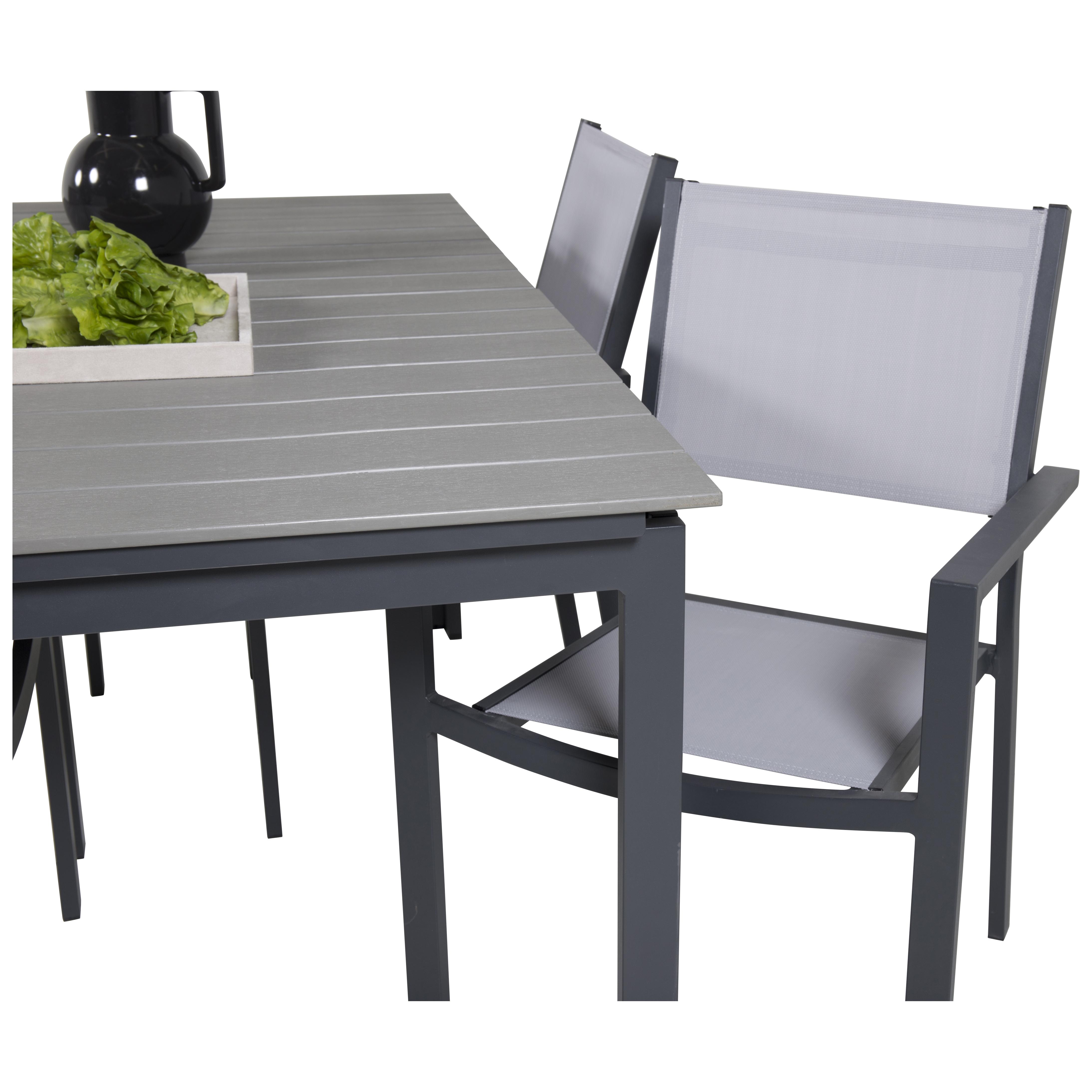 Matgrupp Venture Home Lova 160/240 med 4 Copacabana Karmstolar
