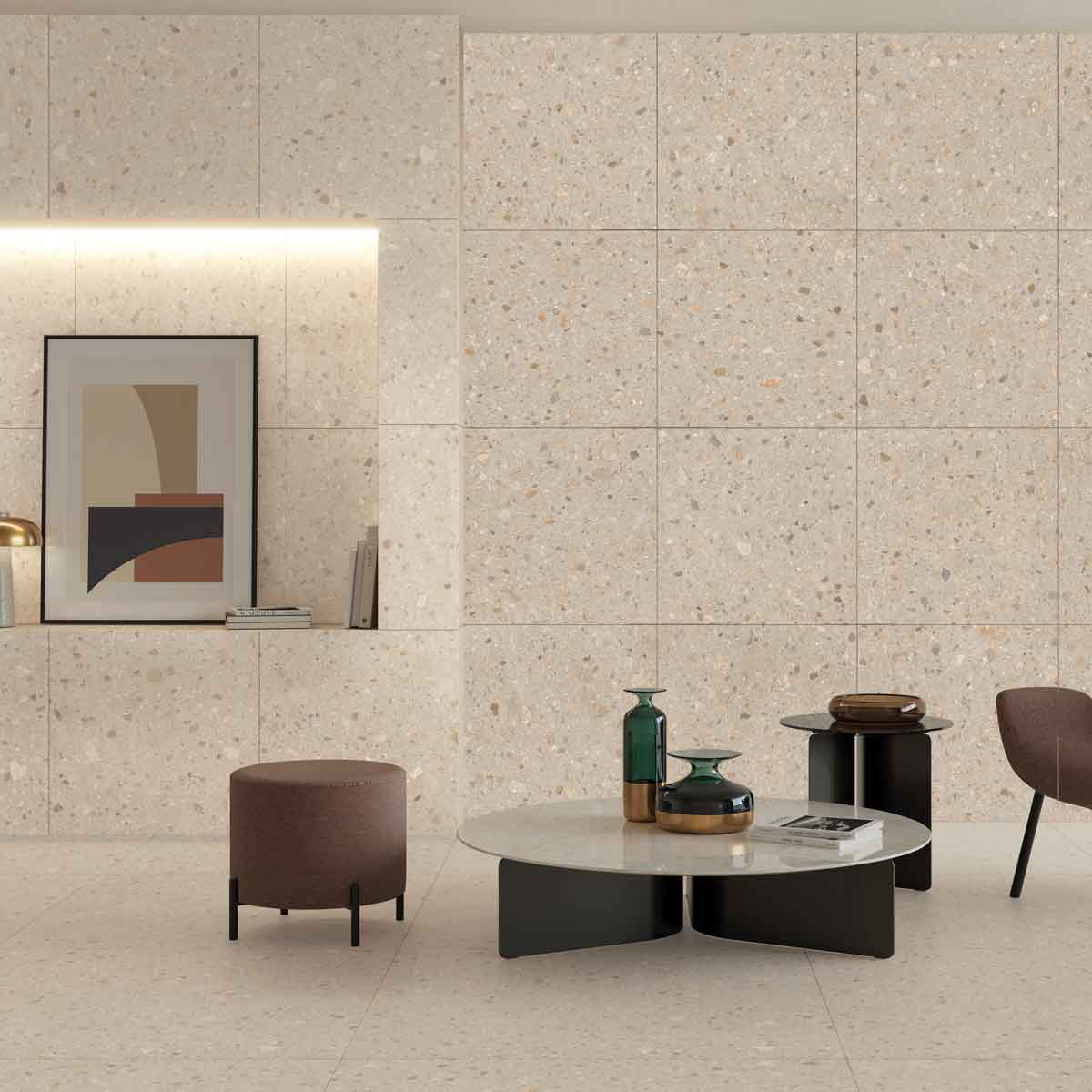 Klinker Tenfors Oikos Terrazzo Beige Matt 60x60