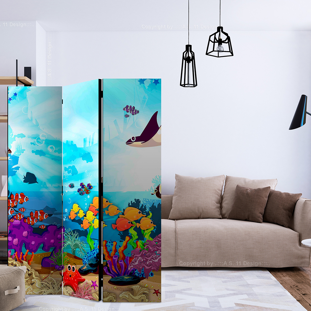 Rumsavdelare Skärmvägg Arkiio Underwater Fun 135x172 cm