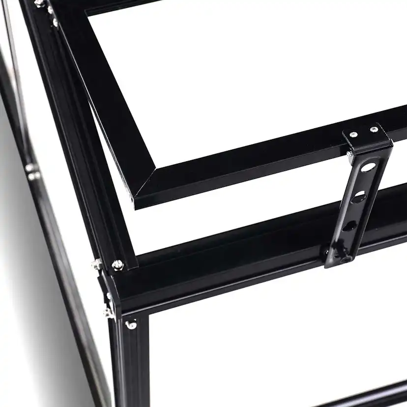 Växthus Metalcraft 1,13 kvm Svart Rektangulär