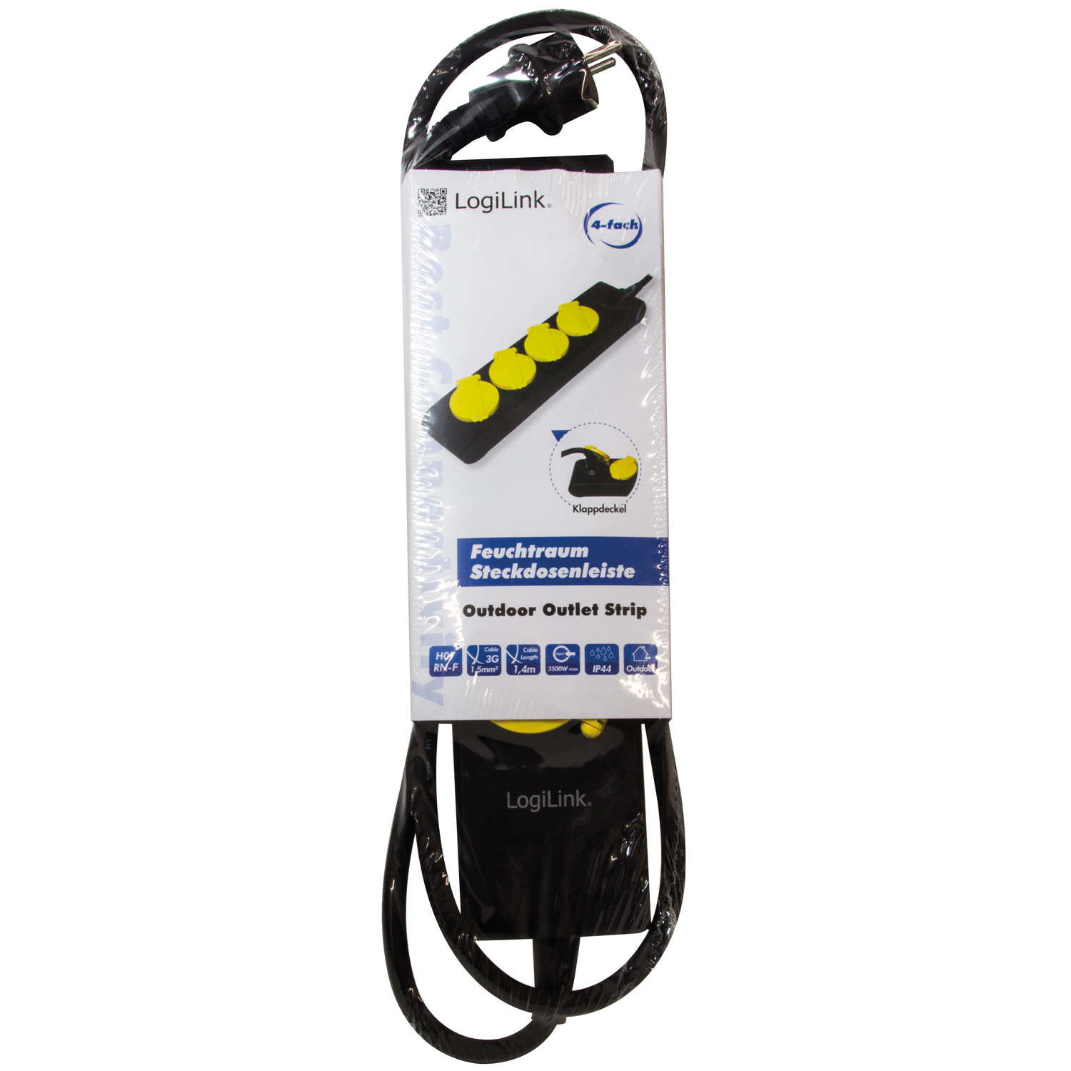 Grenuttag LogiLink 4-vägs Utomhusbruk IP44