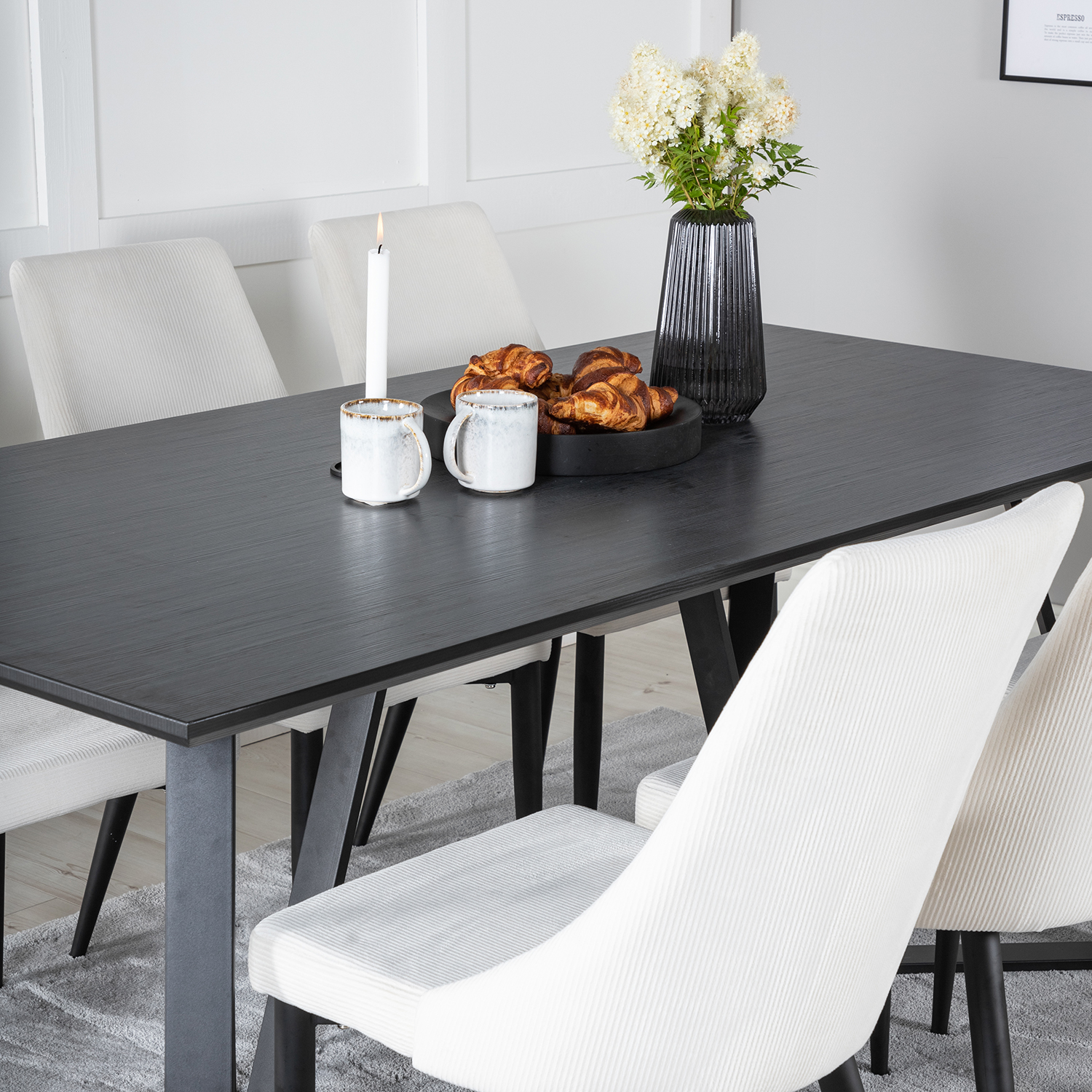 Matgrupp Venture Home Madde med 6 Laura Stolar Manchester