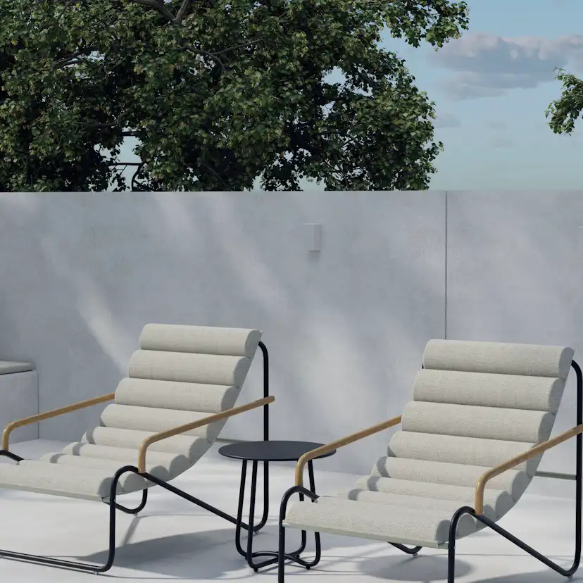 Loungeset Venture Home Ithaka 2st Fåtöljer med 1 Sidobord