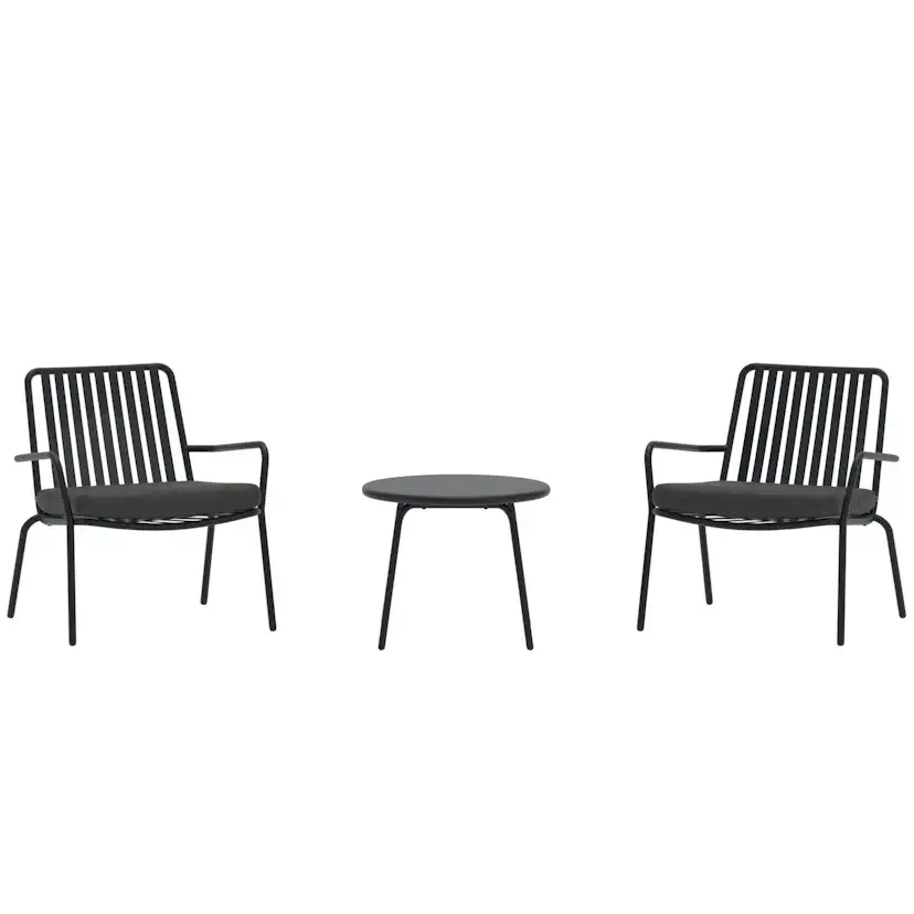 Mykonos Lounge Set - Black / Black Black