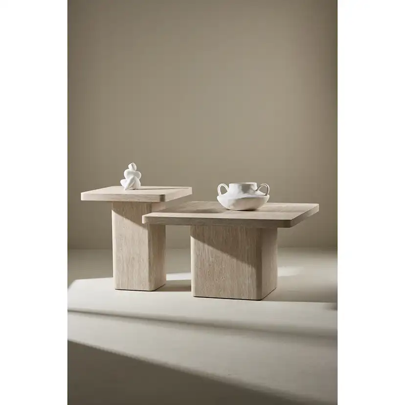 Soffbord Venture Home Qvart Set 80x80x46 cm & 50x50x56 cm