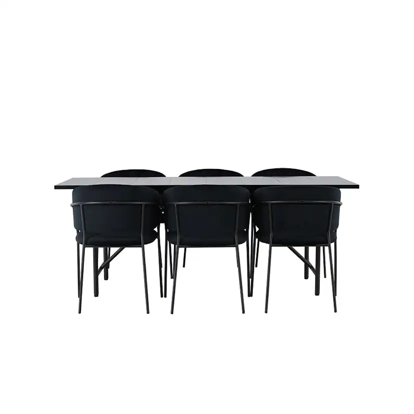 Matgrupp Venture Home Astrid med 6 Selma Stolar