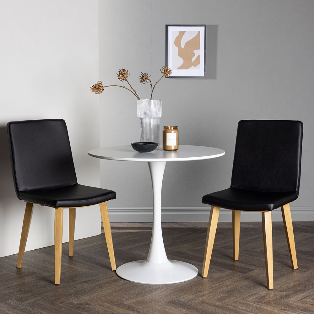 Matgrupp Venture Home Hamden Ø80 cm med 2 st Today stolar