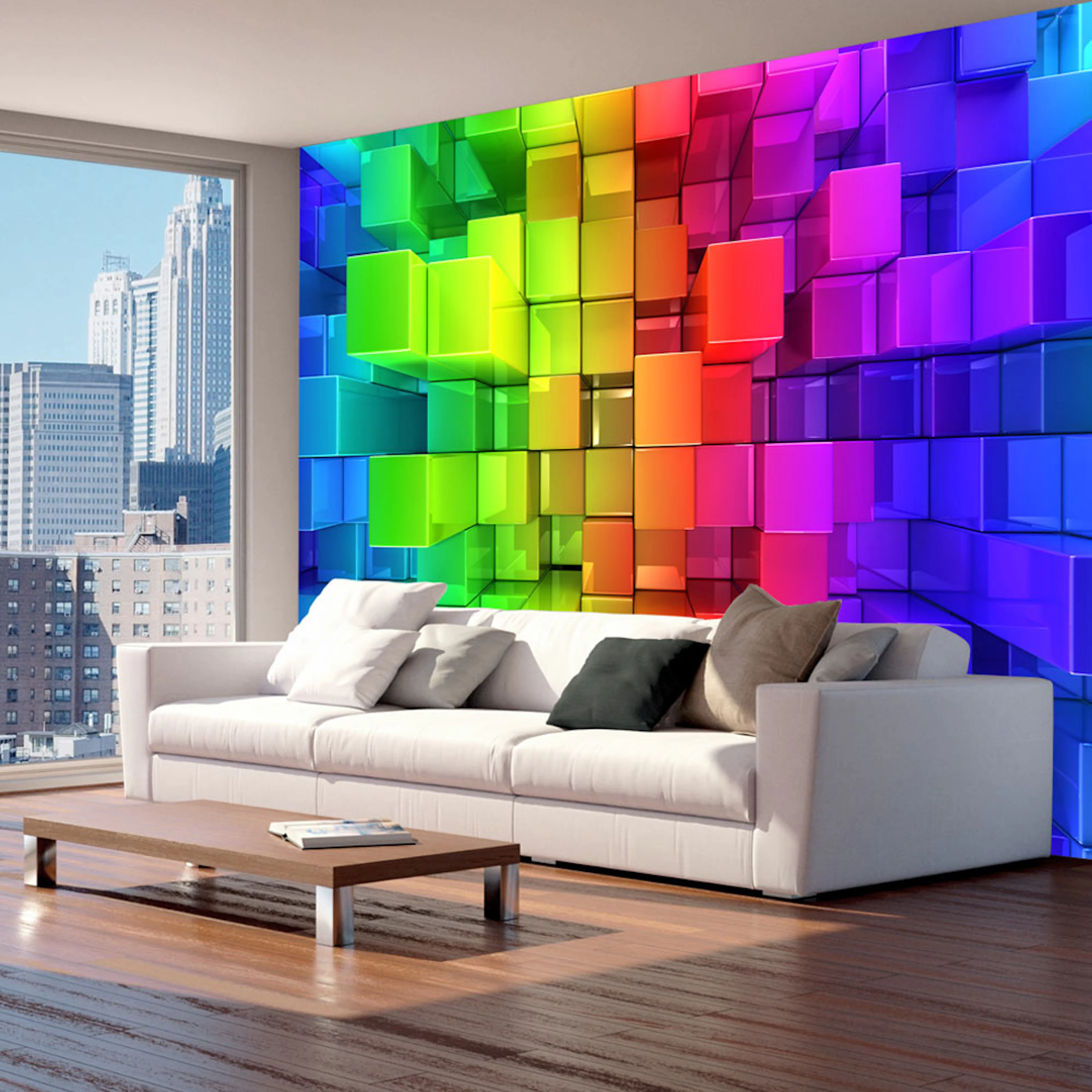Fototapet Arkiio Självhäftande Colour Jigsaw