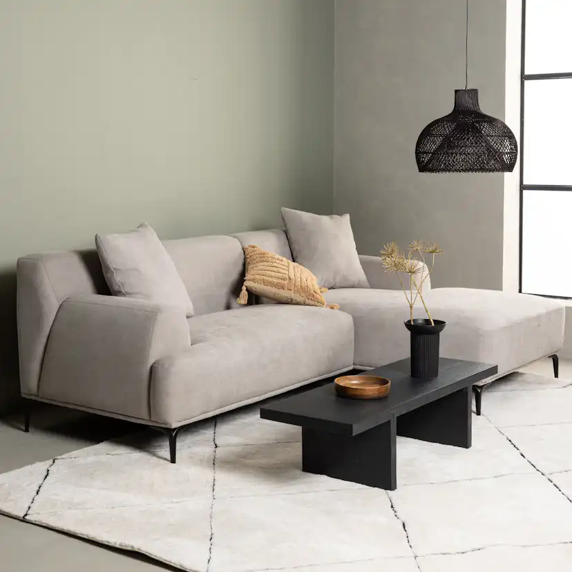 3-sitssoffa Venture Home Viskan med Divan Ljusgrå