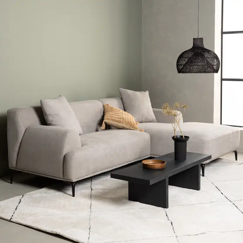 3-sitssoffa Venture Home Viskan med Divan Ljusgrå