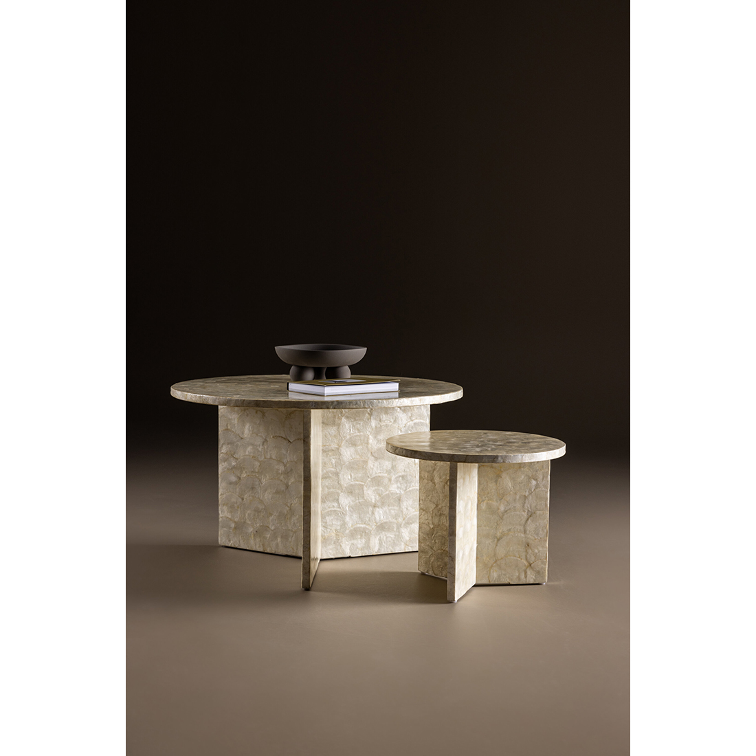 Soffbord Vind Smögen Ø70 cm & Ø40 cm