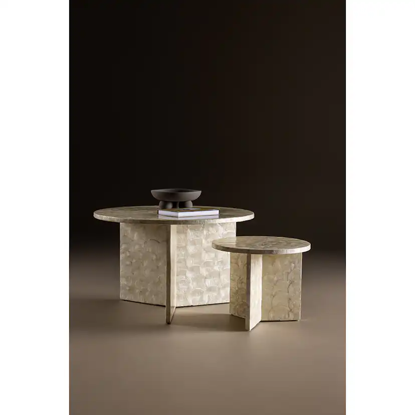 Soffbord Vind Smögen Ø70 cm & Ø40 cm