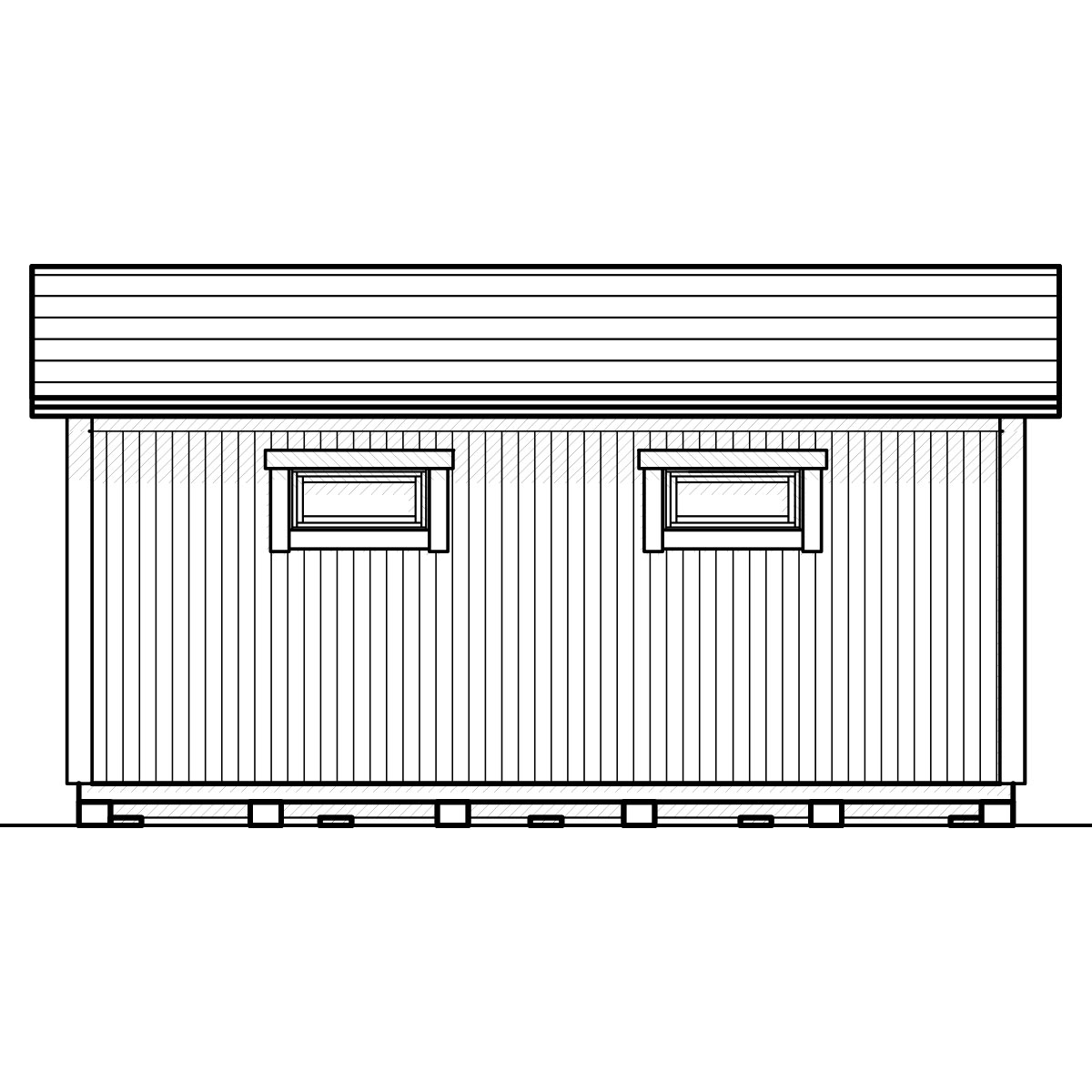 Attefallshus Vibostugan Njuta Funkis 25-4 24,3 m² Trähus