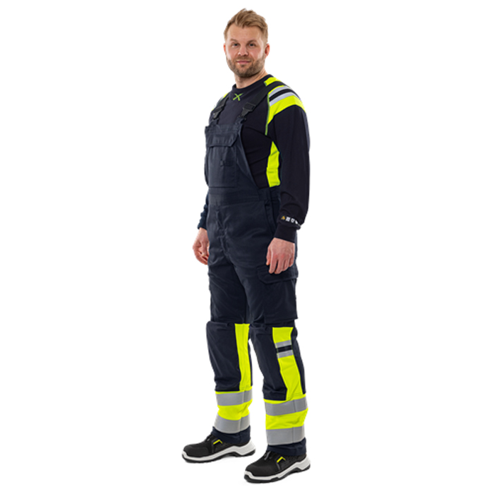 HÄNGSLEBYXA FLAM 2168 ATHF Färg: Varselgul/Marinblå, Storlek: C54