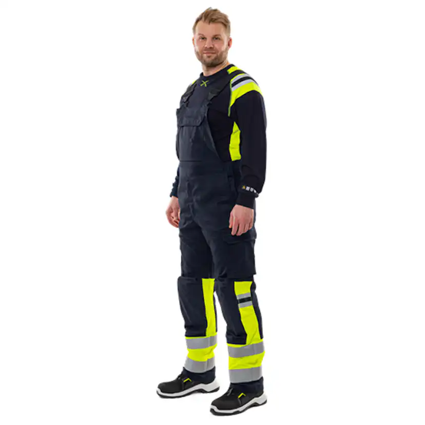 HÄNGSLEBYXA FLAM 2168 ATHF Färg: Varselgul/Marinblå, Storlek: C54