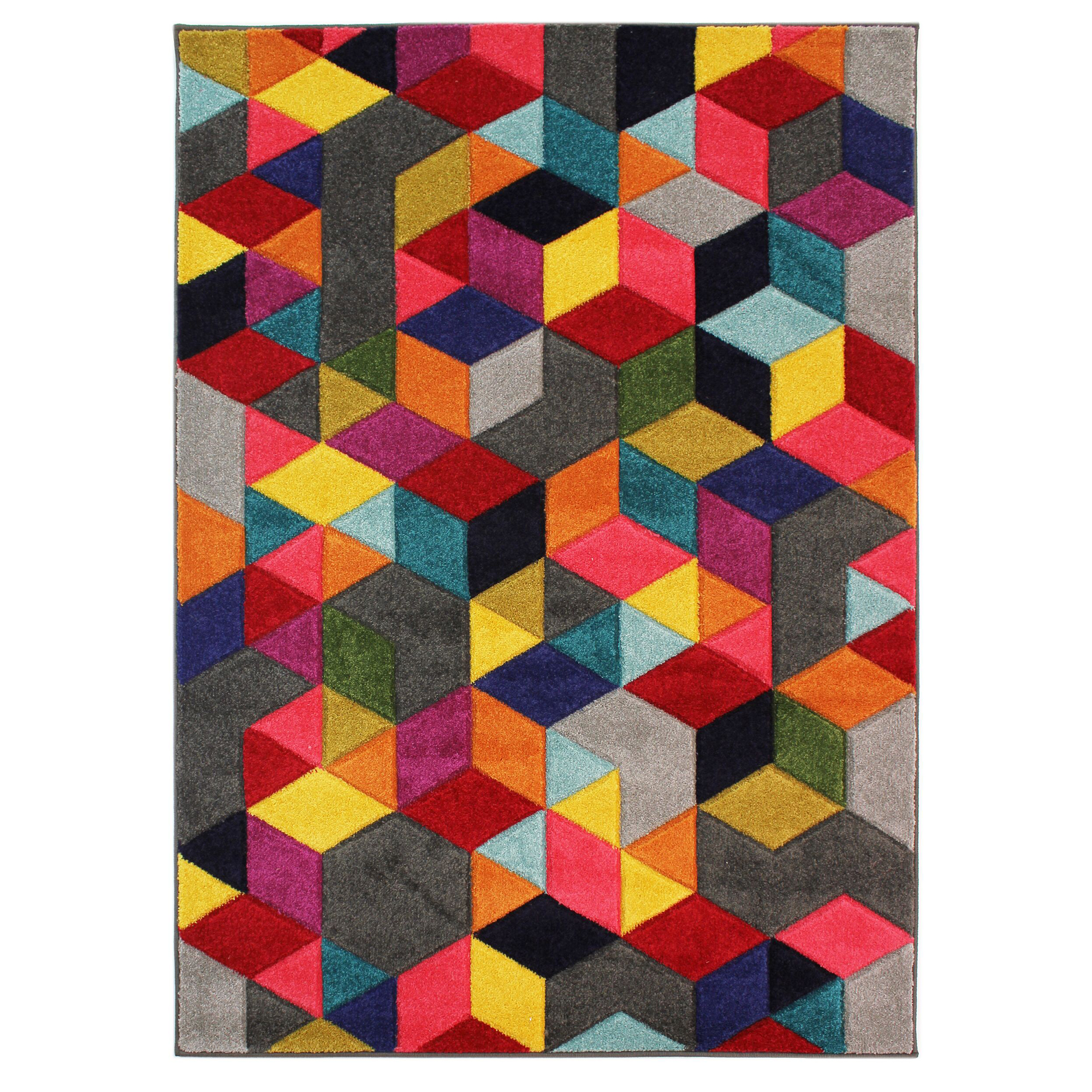 Friezematta Flair Rugs Dynamic Flerfärgad 80x150