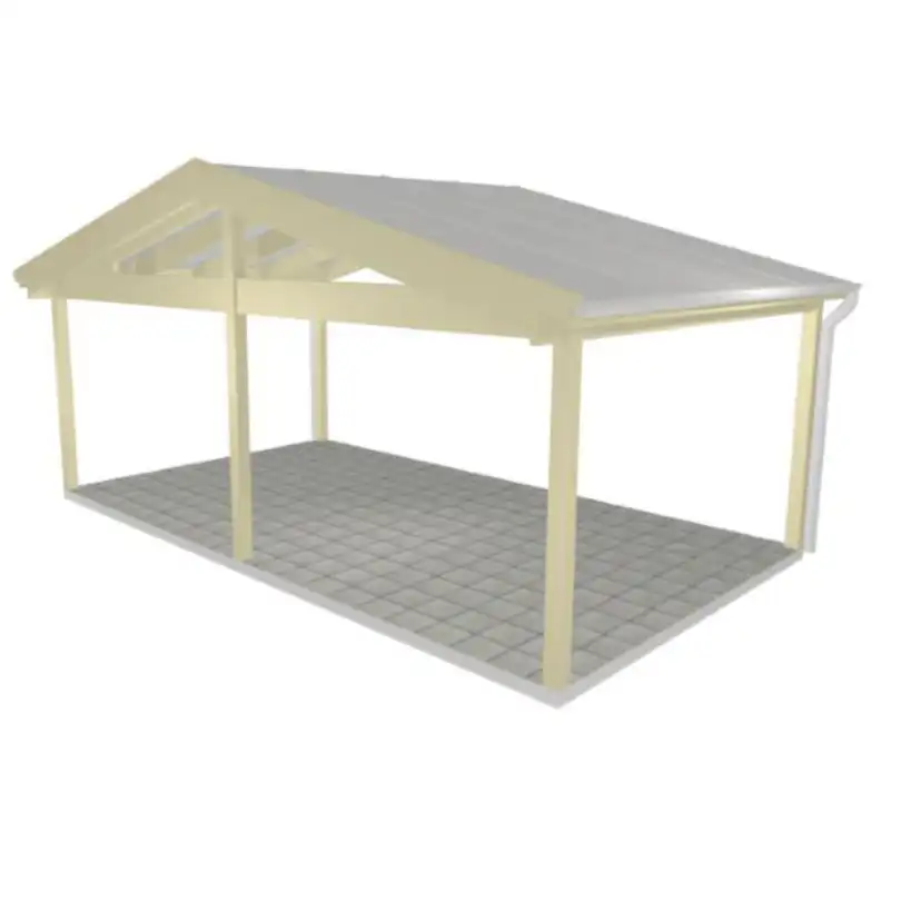 Uterumsstomme Glimma B 6245 x D 3580mm med Mittstolpe B 6245 x D 3580 mm