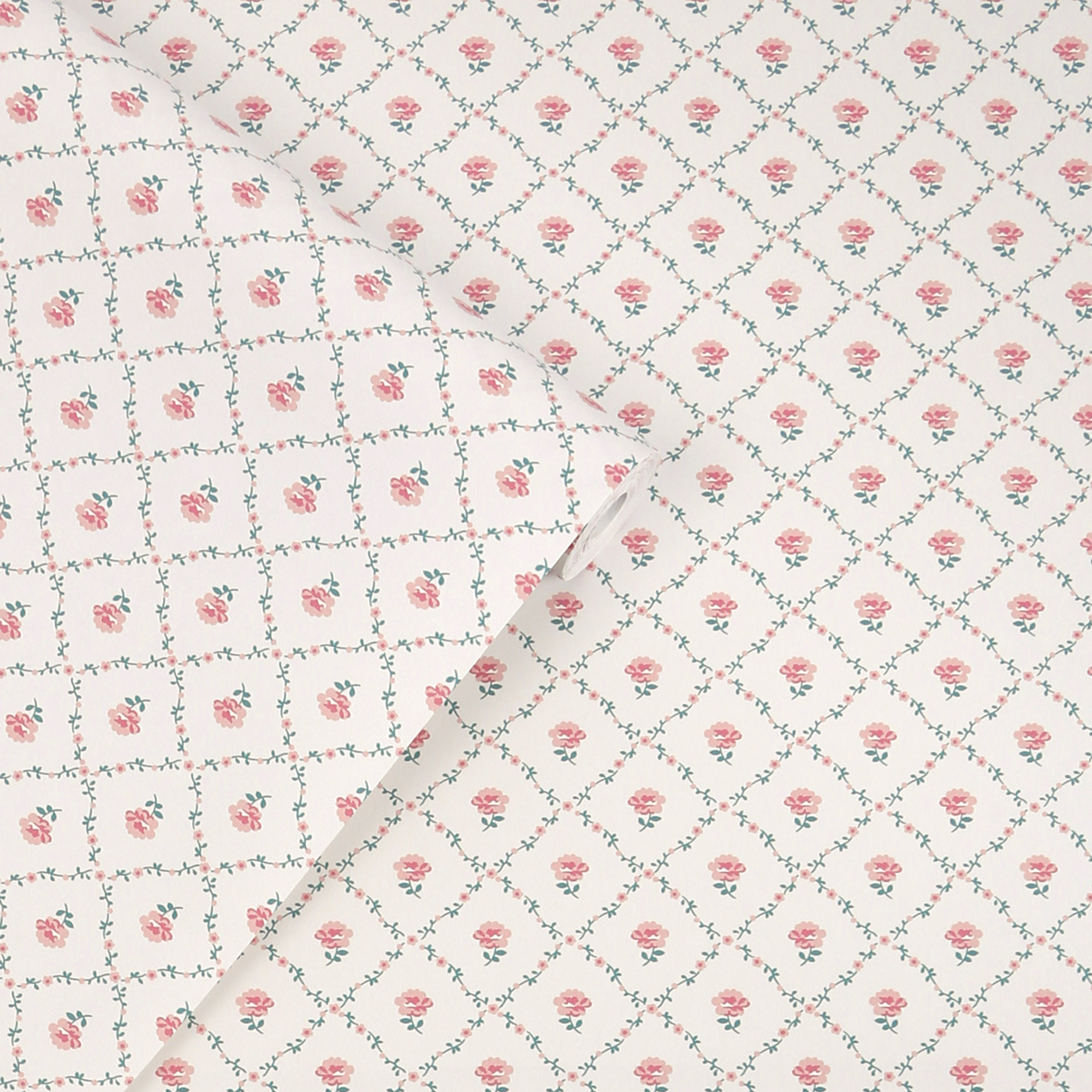 Tapet Laura Ashley Kate Coral Rosa 122766