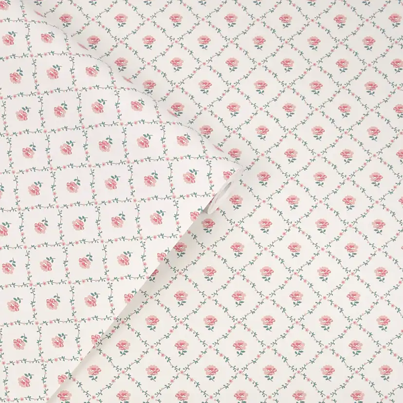 Tapet Laura Ashley Kate Coral Rosa 122766