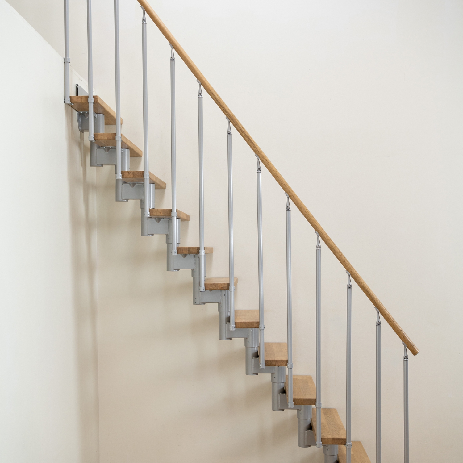DUBLIN ek steg rak pearl grey CLASSIC II räcke 11T 61cm Grå, LxB: 1750x610 mm