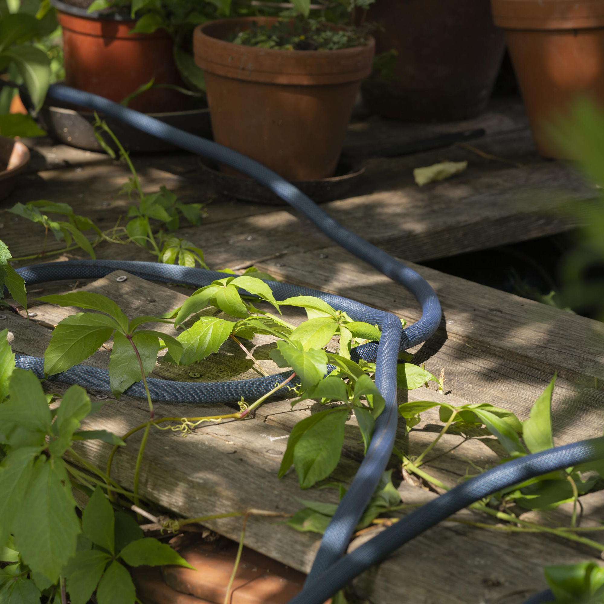 Textilslang Liano™ Xtreme 15 m Set med strålmunstycke och förvaringsväska