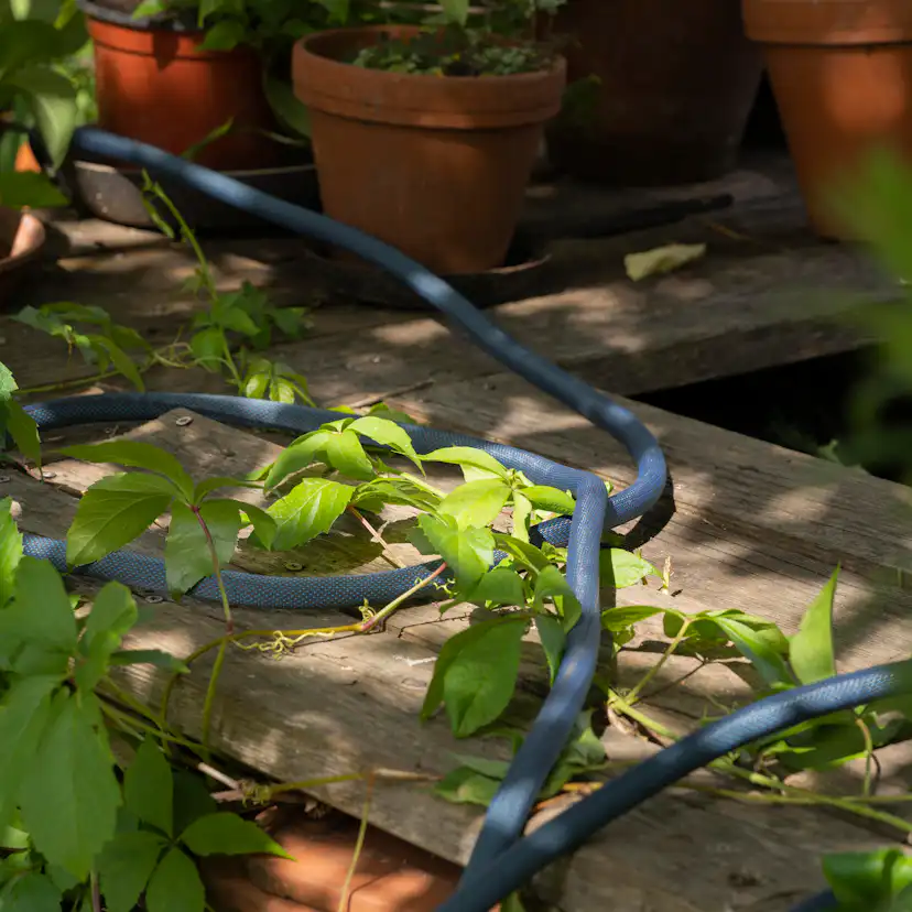 Textilslang Liano™ Xtreme 15 m Set med strålmunstycke och förvaringsväska