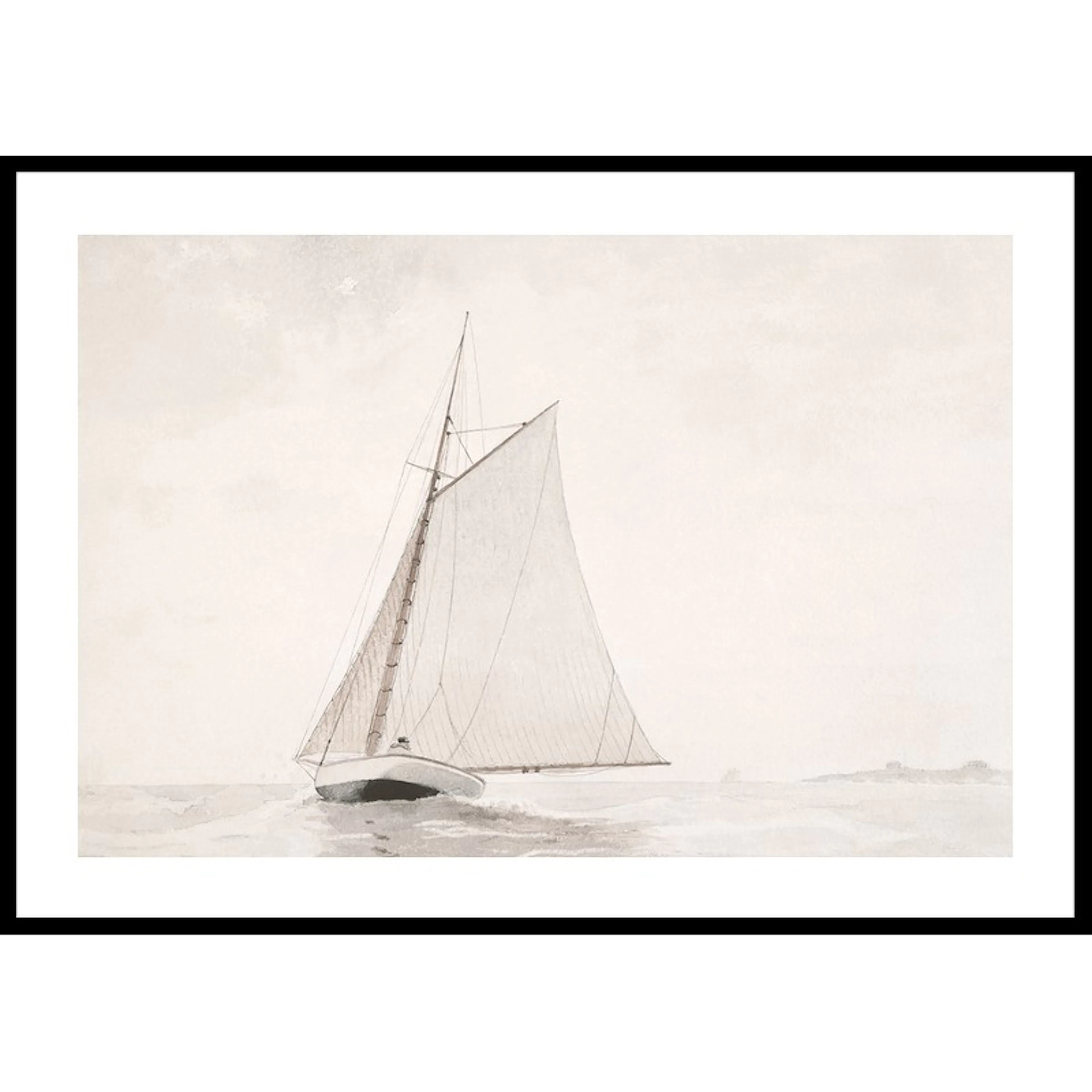 Poster Gallerix Sailing Off Gloucester By Winslow Homer