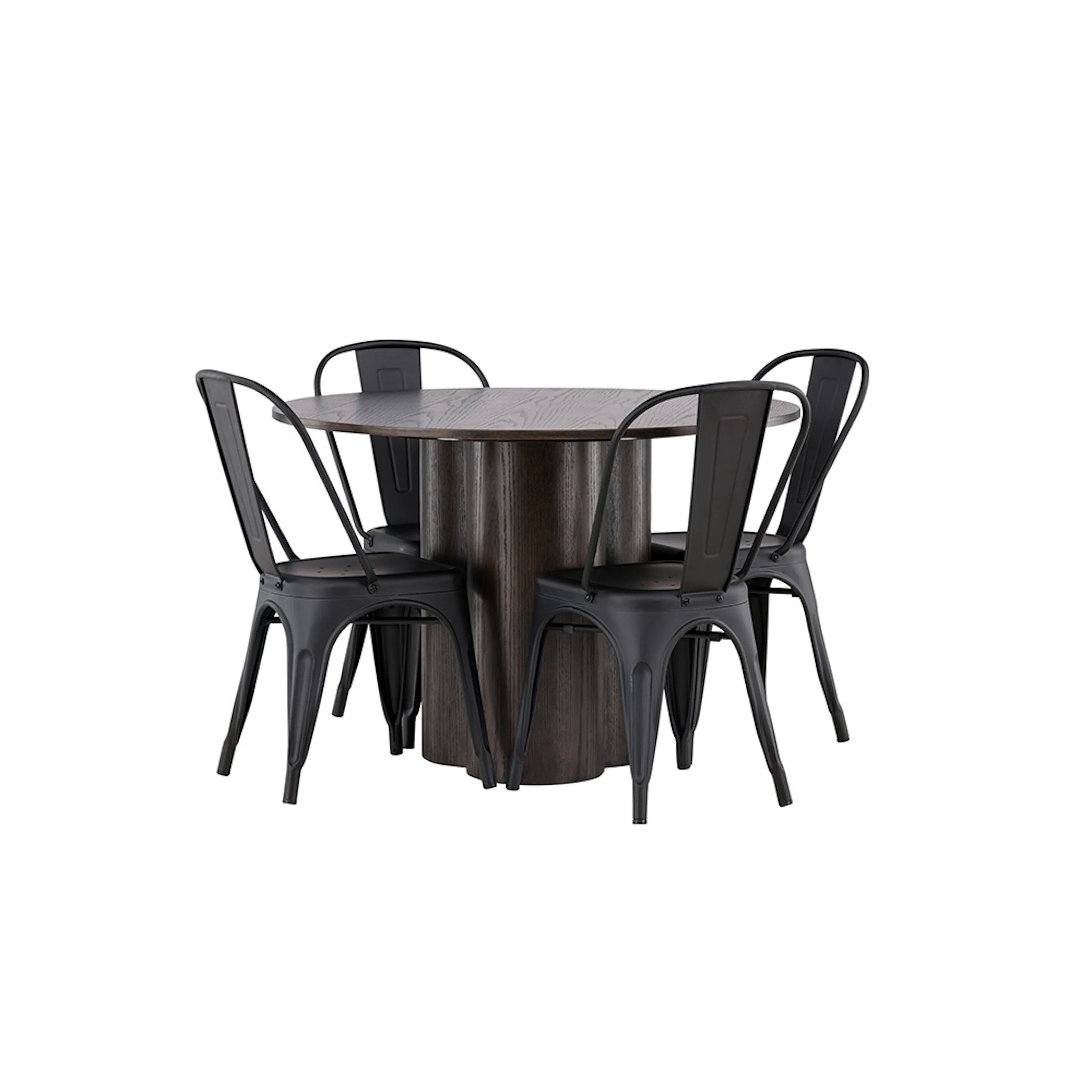 Matgrupp Venture Home Olivia Ø 110 cm med 4 Tempe Stolar