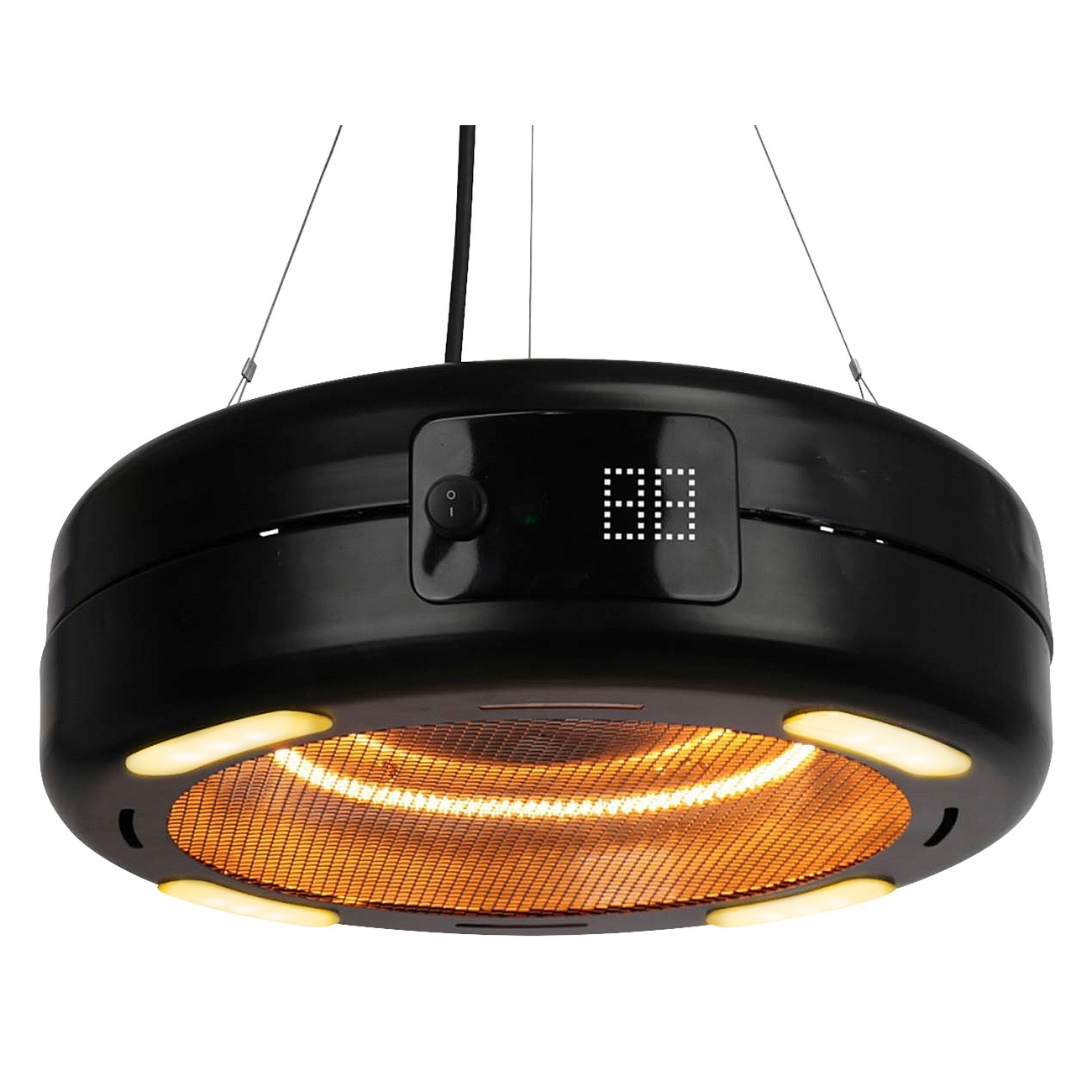 Terrassvärmare Home it för Upphängning i Lampa Svart 1500W