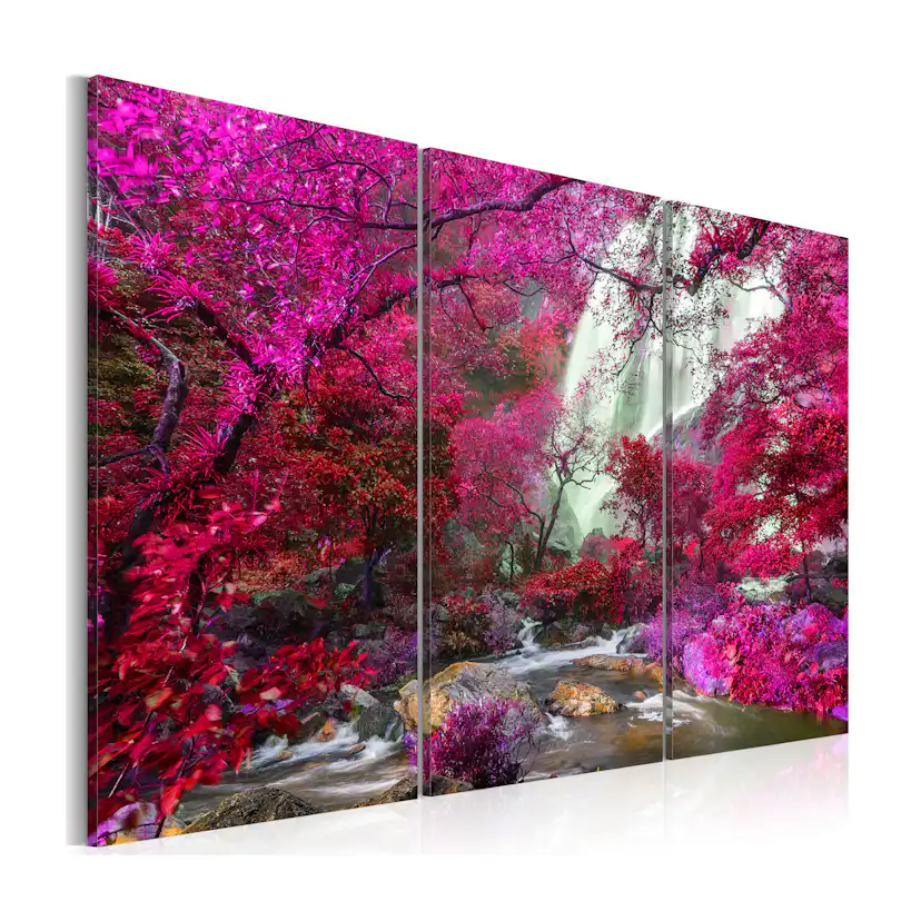 Tavla Arkiio Beautiful Waterfall Pink Forest