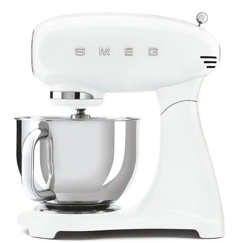 Köksassistent Smeg SMF03WHEU Retro Vit med Polerad Rostfri Skål